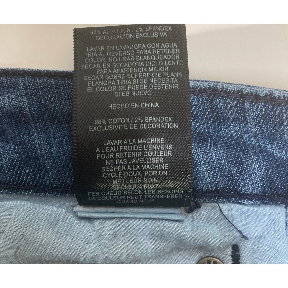 Kut from the Kloth Womens Size 12 Dark Wash Distressed Straight Leg Jeans Blue - Picture 16 of 16